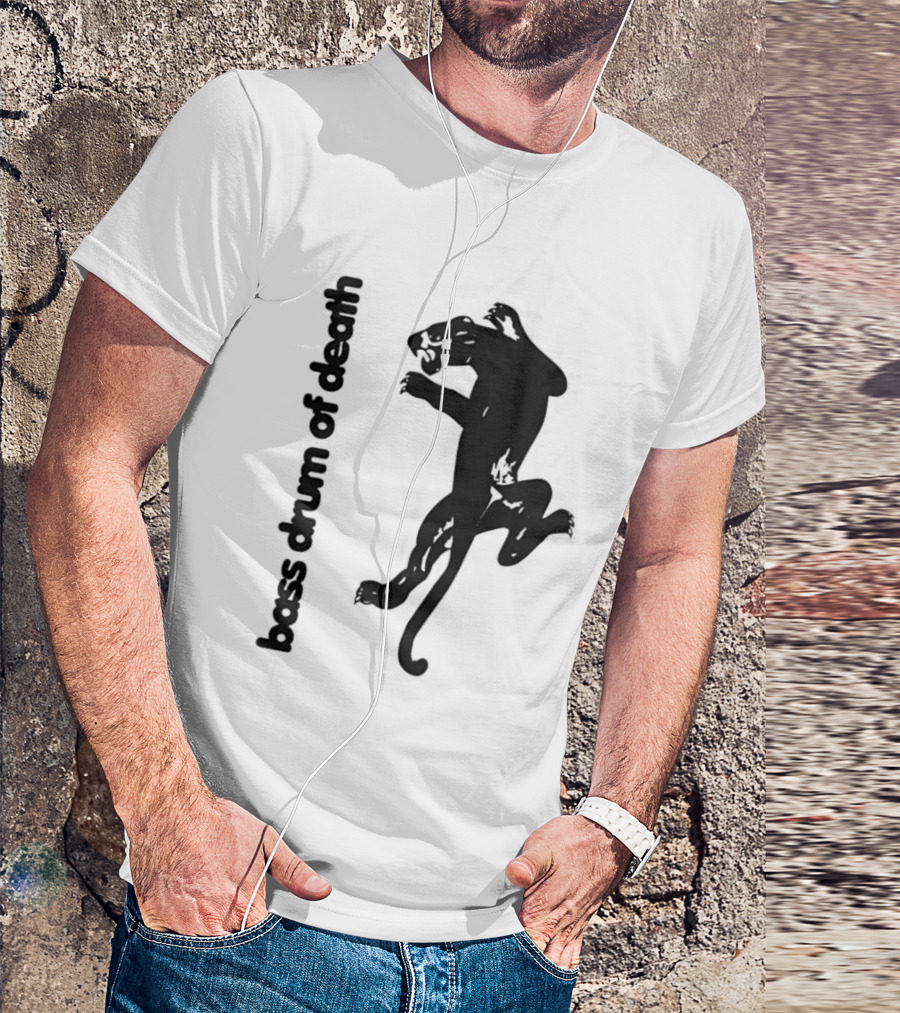 Black Panthers Bass Drum Of Death Panther Silhouette Jumping T-Shirt