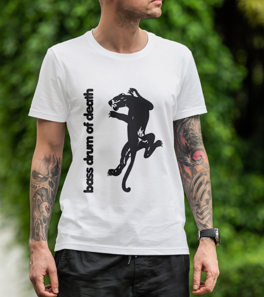 Black Panthers Bass Drum Of Death Panther Silhouette Jumping T-Shirt