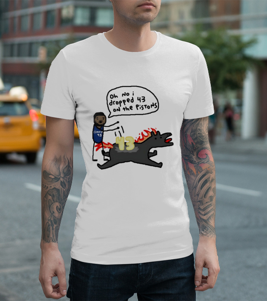 Donovan Mitchell Cleveland Cavaliers Oh No I Dropped 43 On The Pistons Fantasy T-Shirt