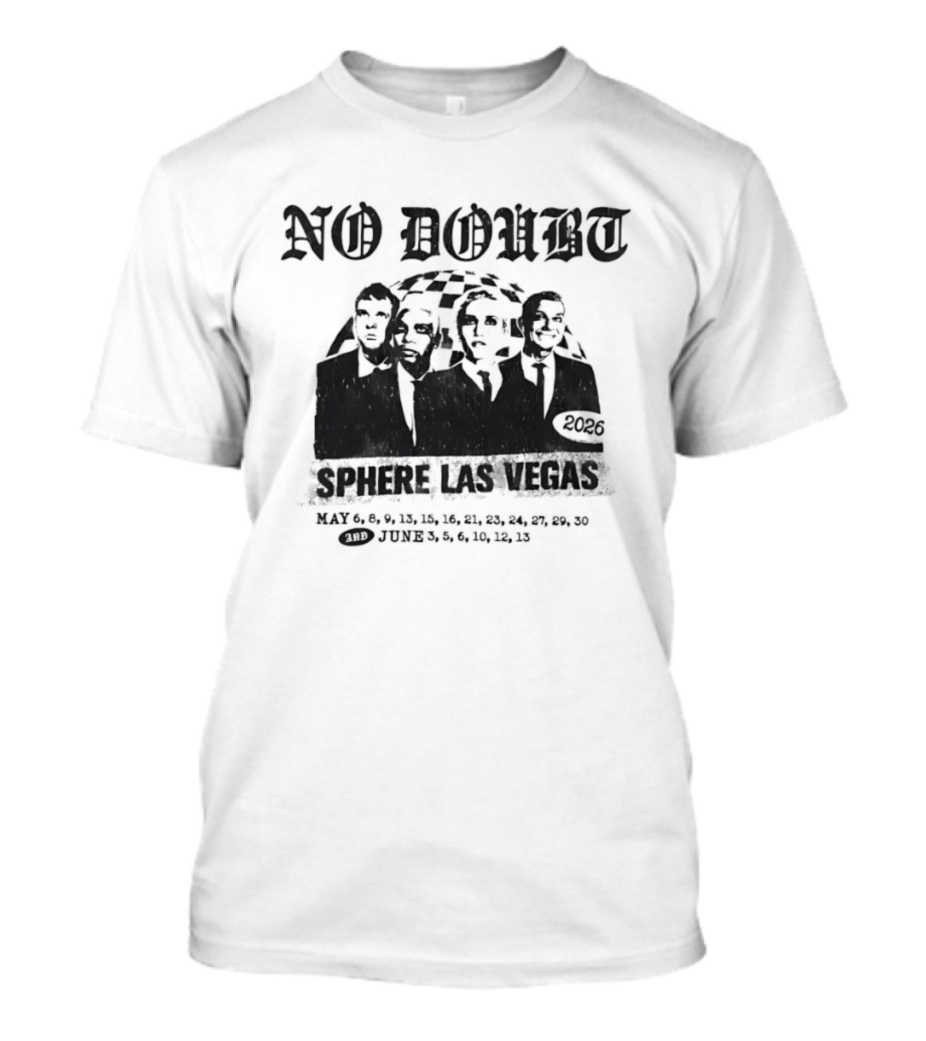 Gwen Stefani Tony Kanal Tom Dumont Adrian Young No Doubt Live Sphere Las Vegas 2026 T-Shirt