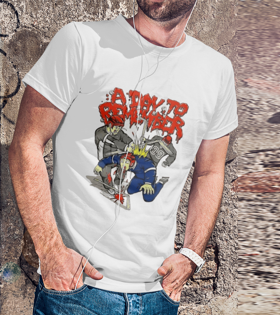 A Day To Remember Hockey Players Fighting Scene T-Shirt