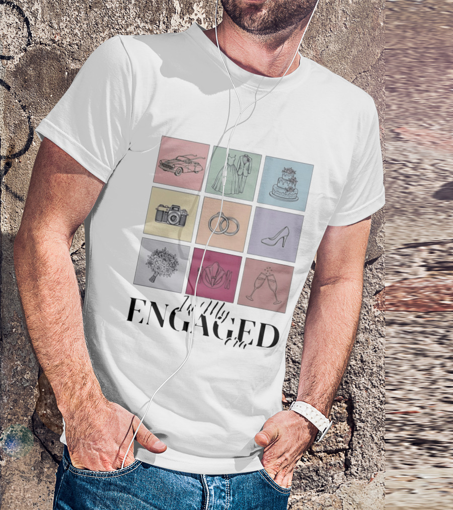 In My Engaged Era Wedding Bachelorette Bride Engagement Bridal Era T-Shirt