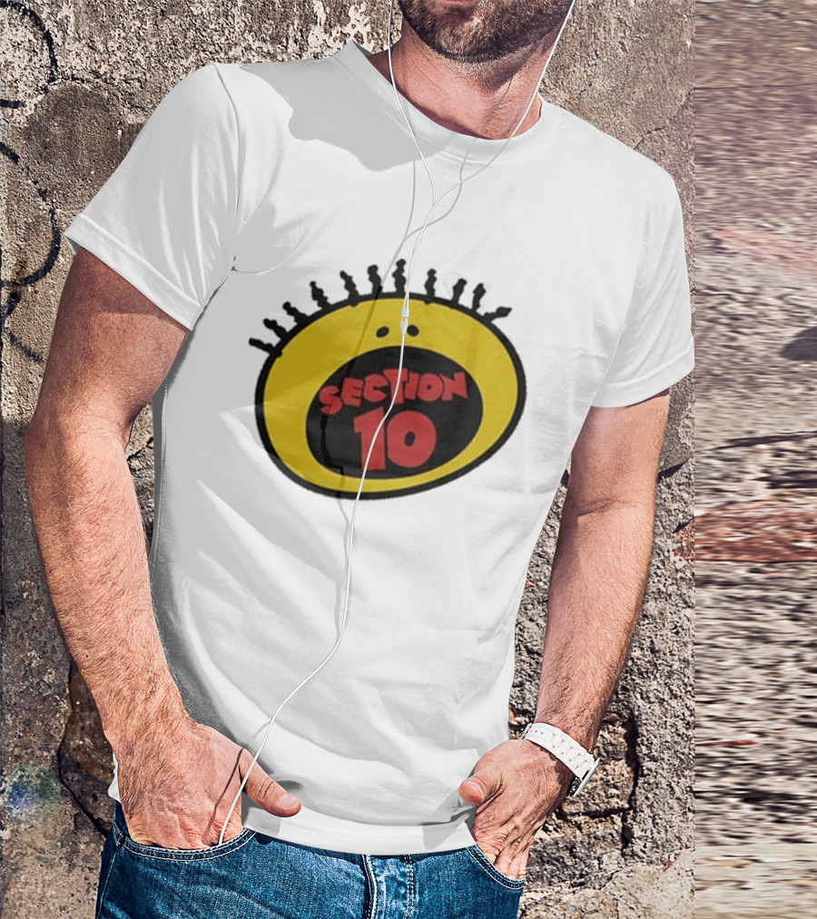 Section 10 Bold Yellow Oval Red T-Shirt