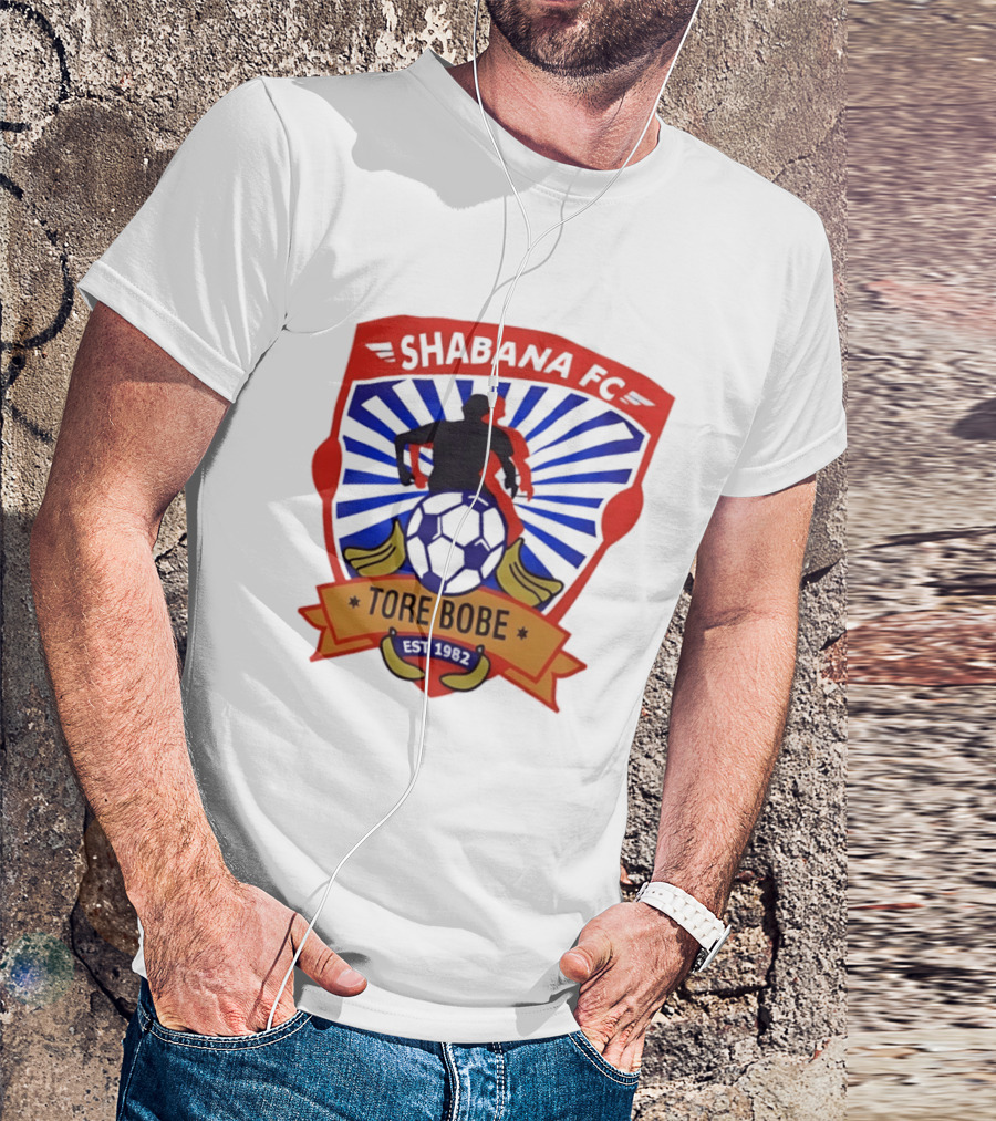 Shabana FC Tore Bobe Est 1982 Soccer Emblem With Player And Ball T-Shirt