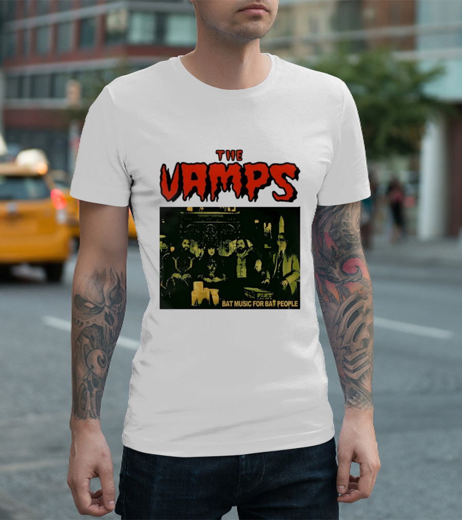 The Vamps What We Do In The Shadows Bat Music For Bat People Candles Group Image T-Shirt