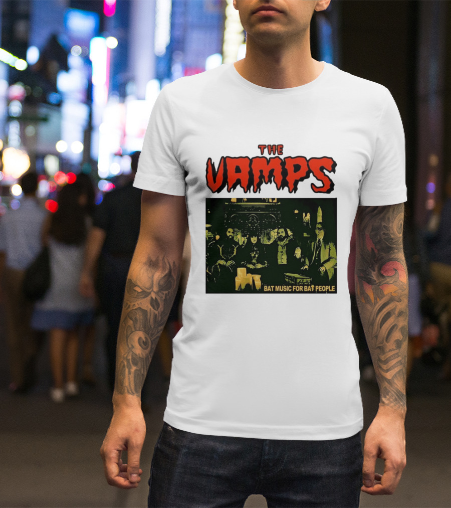 The Vamps What We Do In The Shadows Bat Music For Bat People Candles Group Image T-Shirt