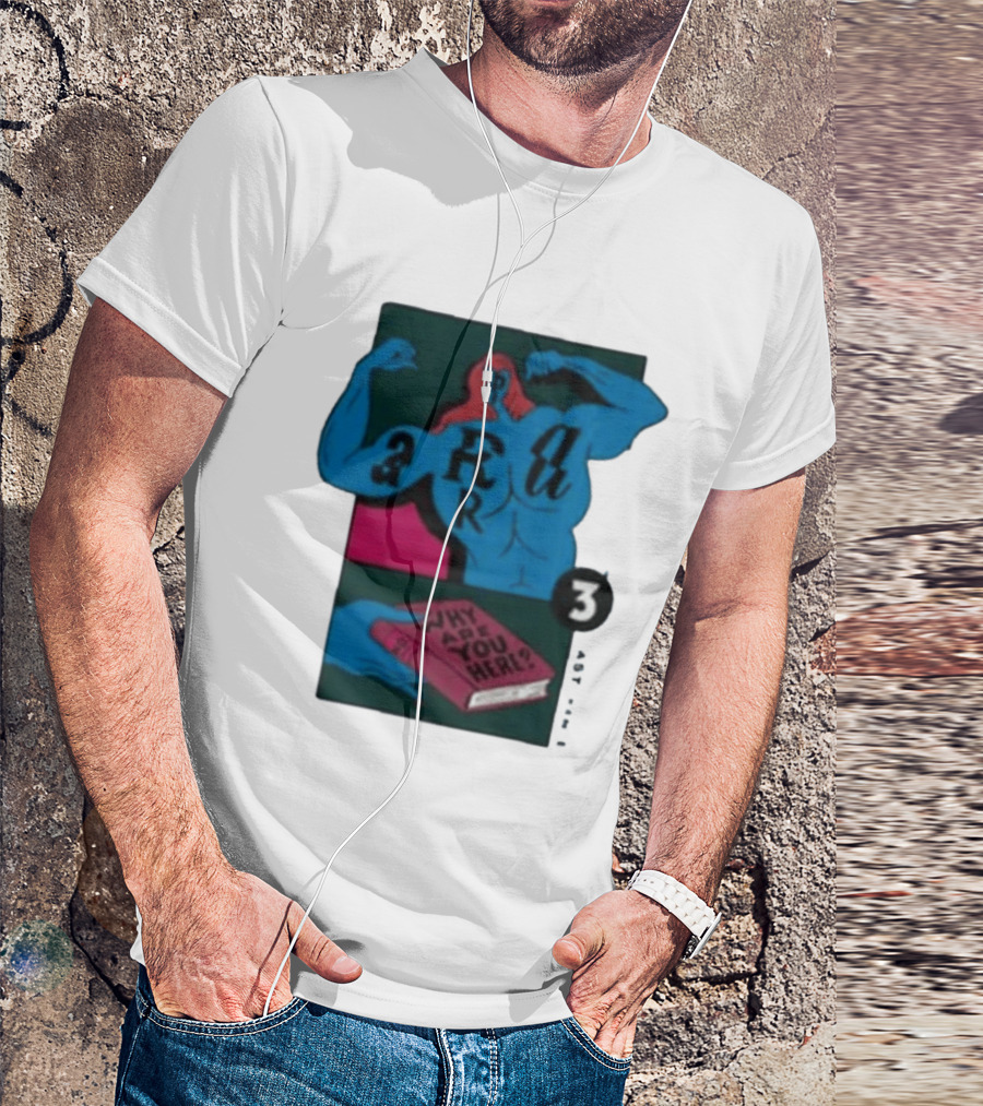 Why Are You Here Book Typography Muscle T-Shirt