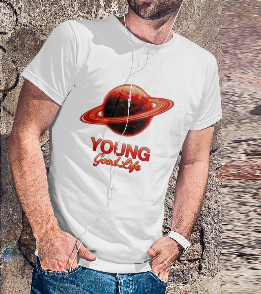Young Good Life Red Planet Rings T-Shirt