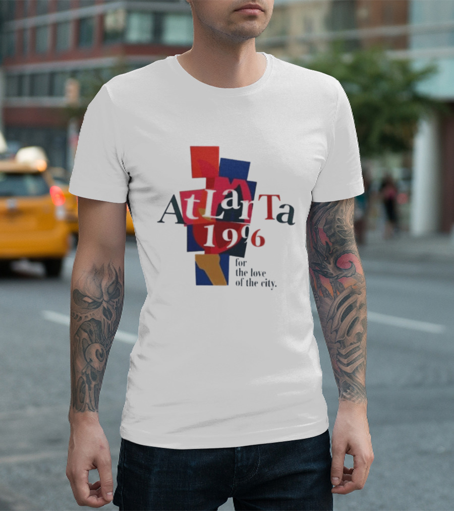 Atlanta 1996 For The Love Of The City Colorful Geometric Shapes T-Shirt