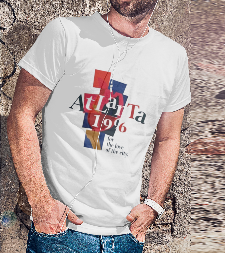Atlanta 1996 For The Love Of The City Colorful Geometric Shapes T-Shirt
