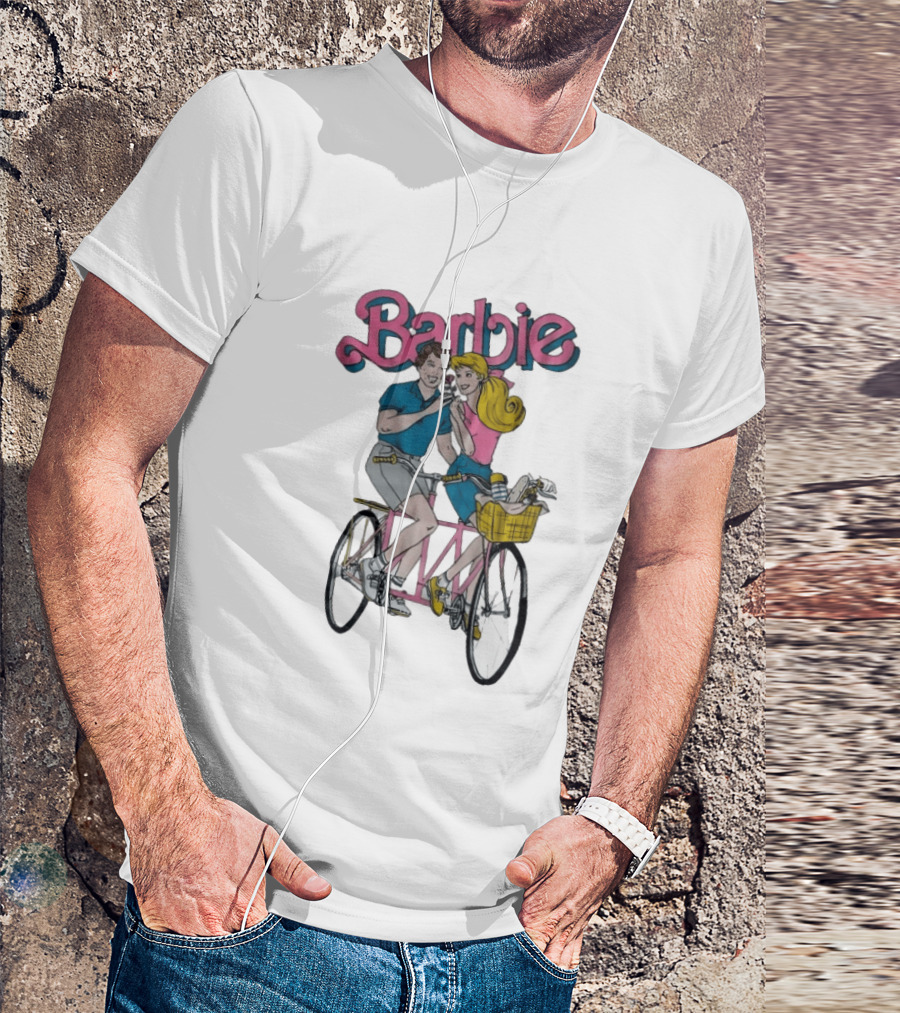 Barbie And Ken Biking Adventure With Ice Cream And Basket T-Shirt