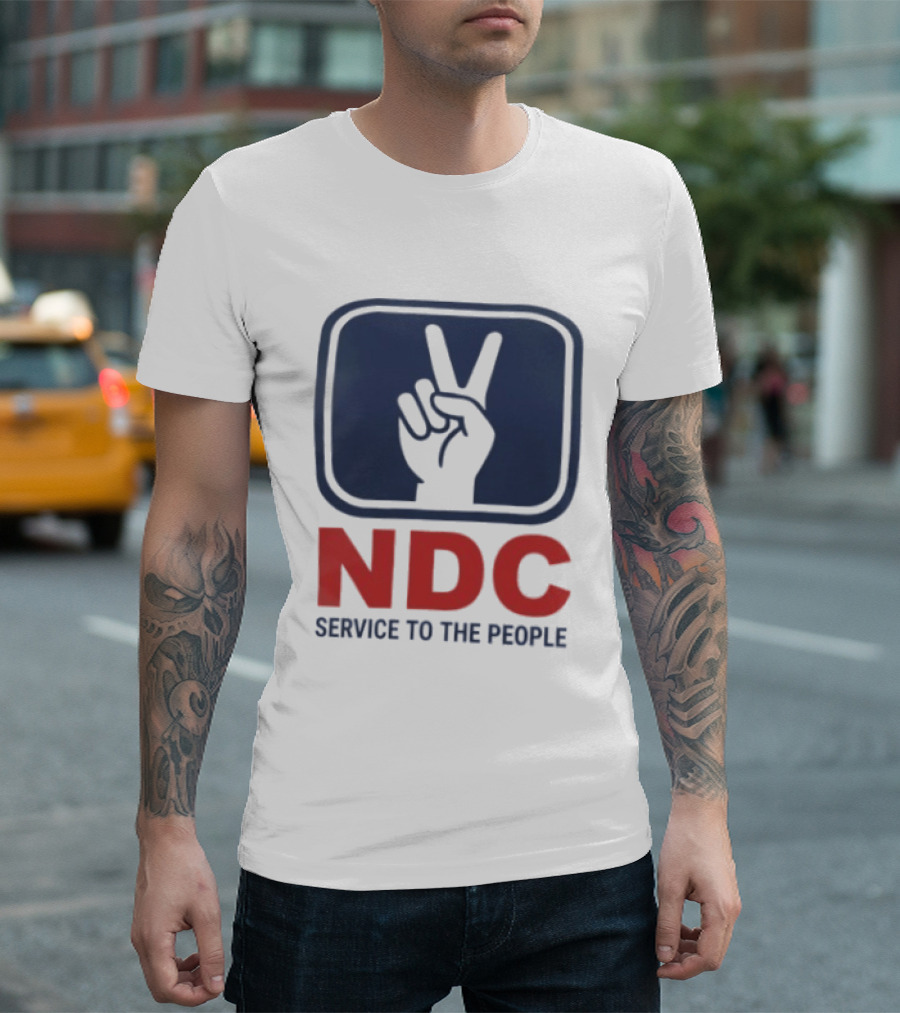 NDC Service To The People Peace Hand T-Shirt