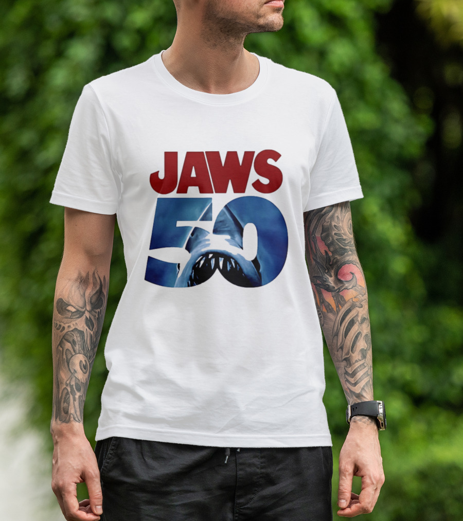 Jaws 50th Anniversary Shark Attack Celebration T-Shirt