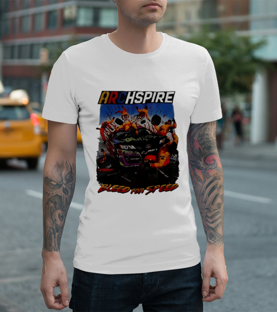 Archspire Bleed For Speed Racing Chaos With Pit Crew Action T-Shirt