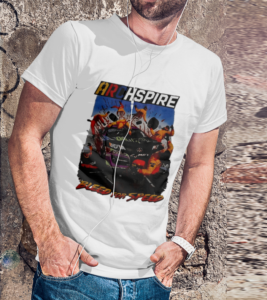 Archspire Bleed For Speed Racing Chaos With Pit Crew Action T-Shirt