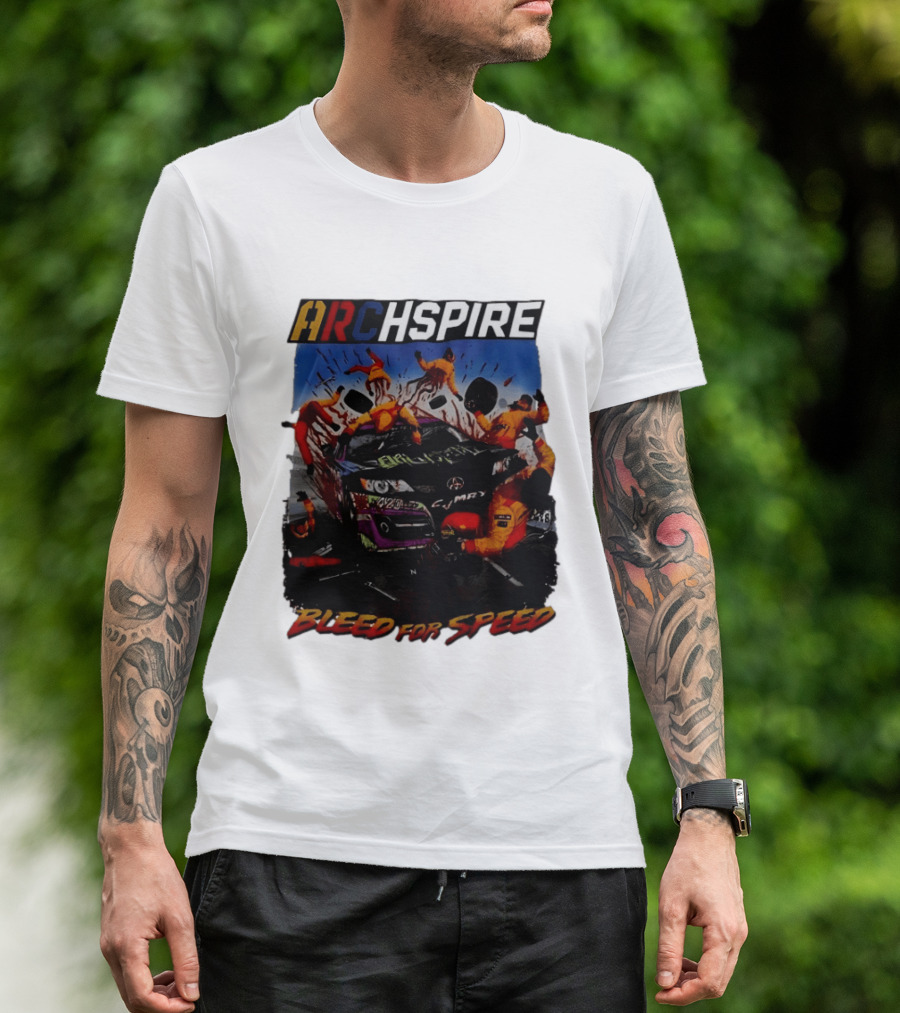 Archspire Bleed For Speed Racing Chaos With Pit Crew Action T-Shirt