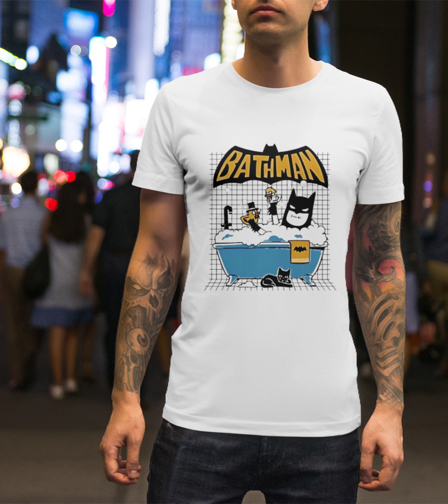 Bathman Super Hero Bathtub Adventure With Bat Towel And Rubber Duck T-Shirt