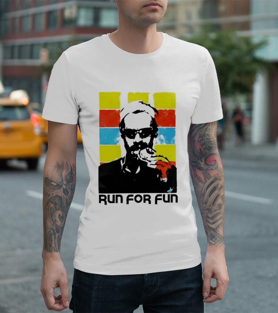 Run For Fun Retro Color Block T-Shirt