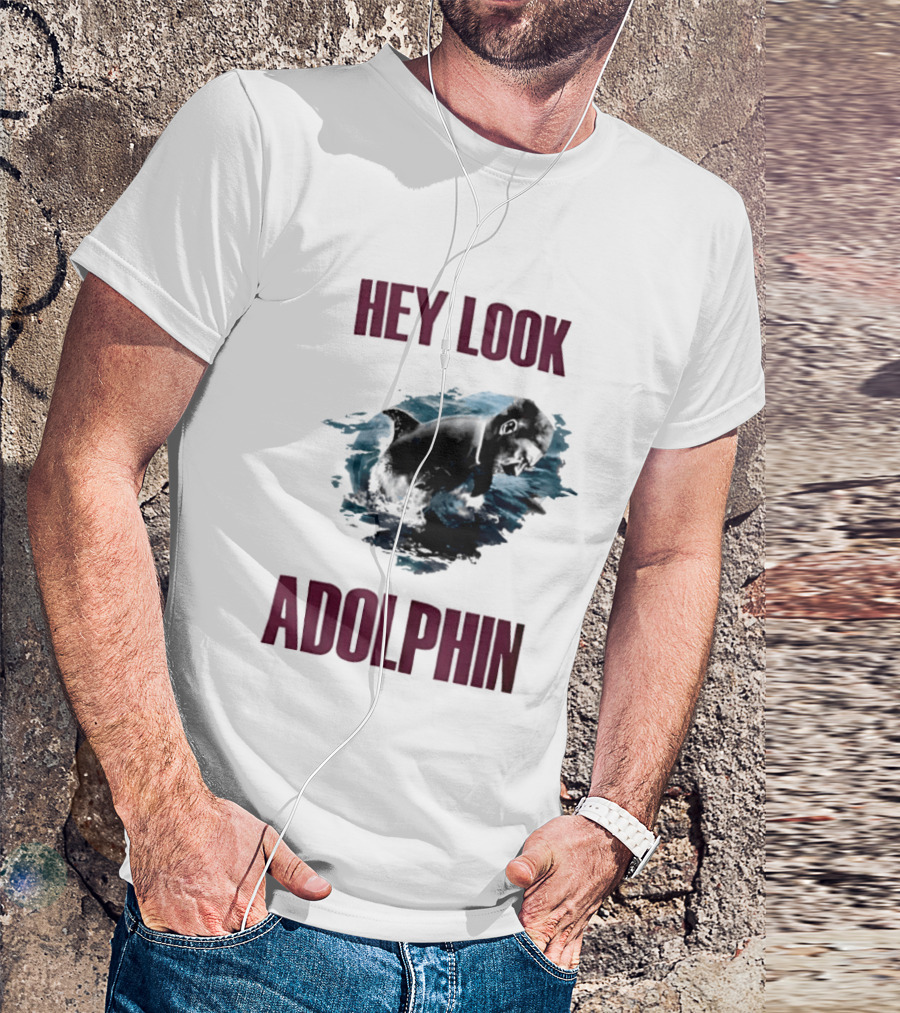 Hey Look Adolphin Clever Visual Wordplay Concept T-Shirt