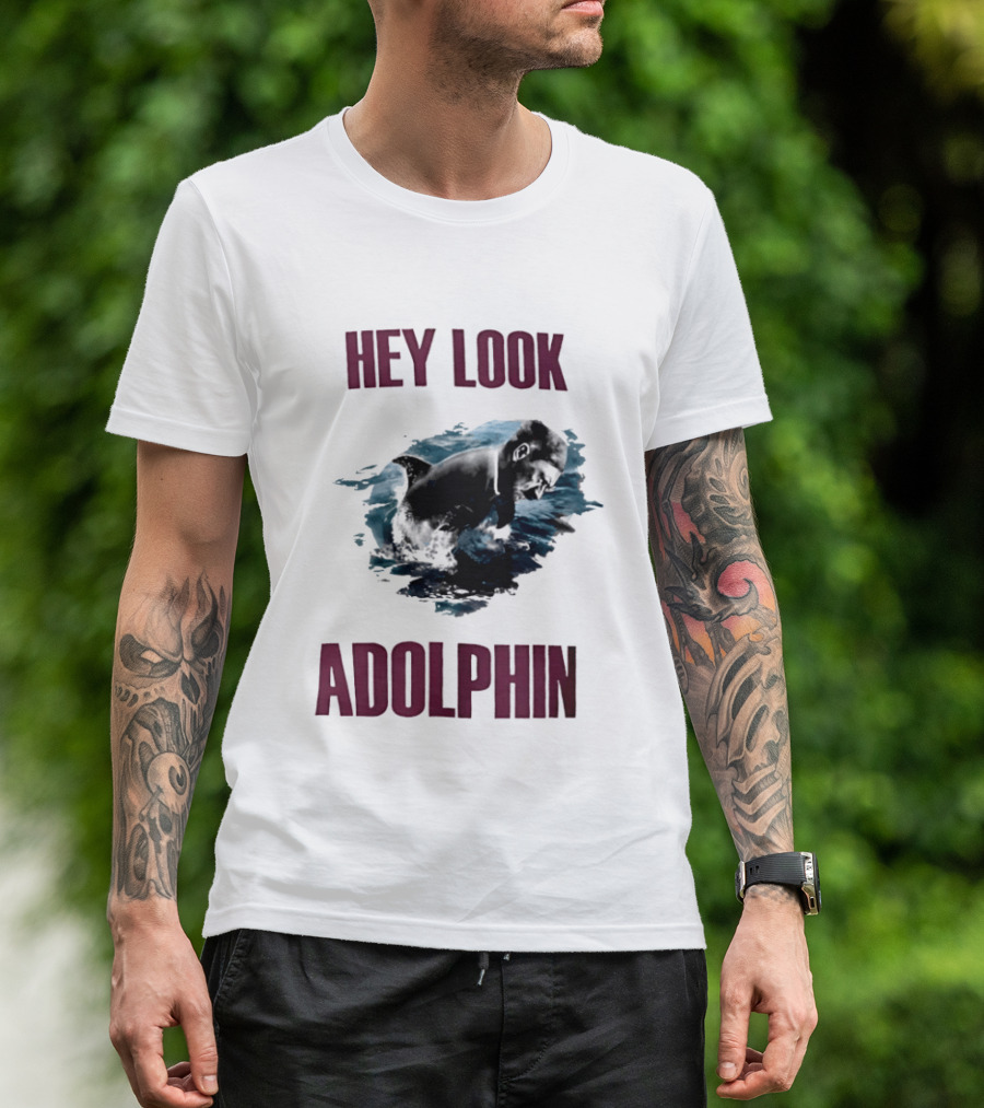 Hey Look Adolphin Clever Visual Wordplay Concept T-Shirt