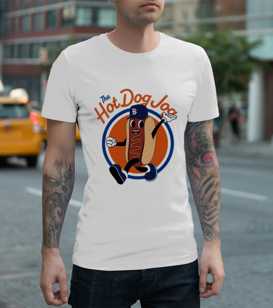 Brooklyn Cyclones The Hot Dog Jog Baseball T-Shirt
