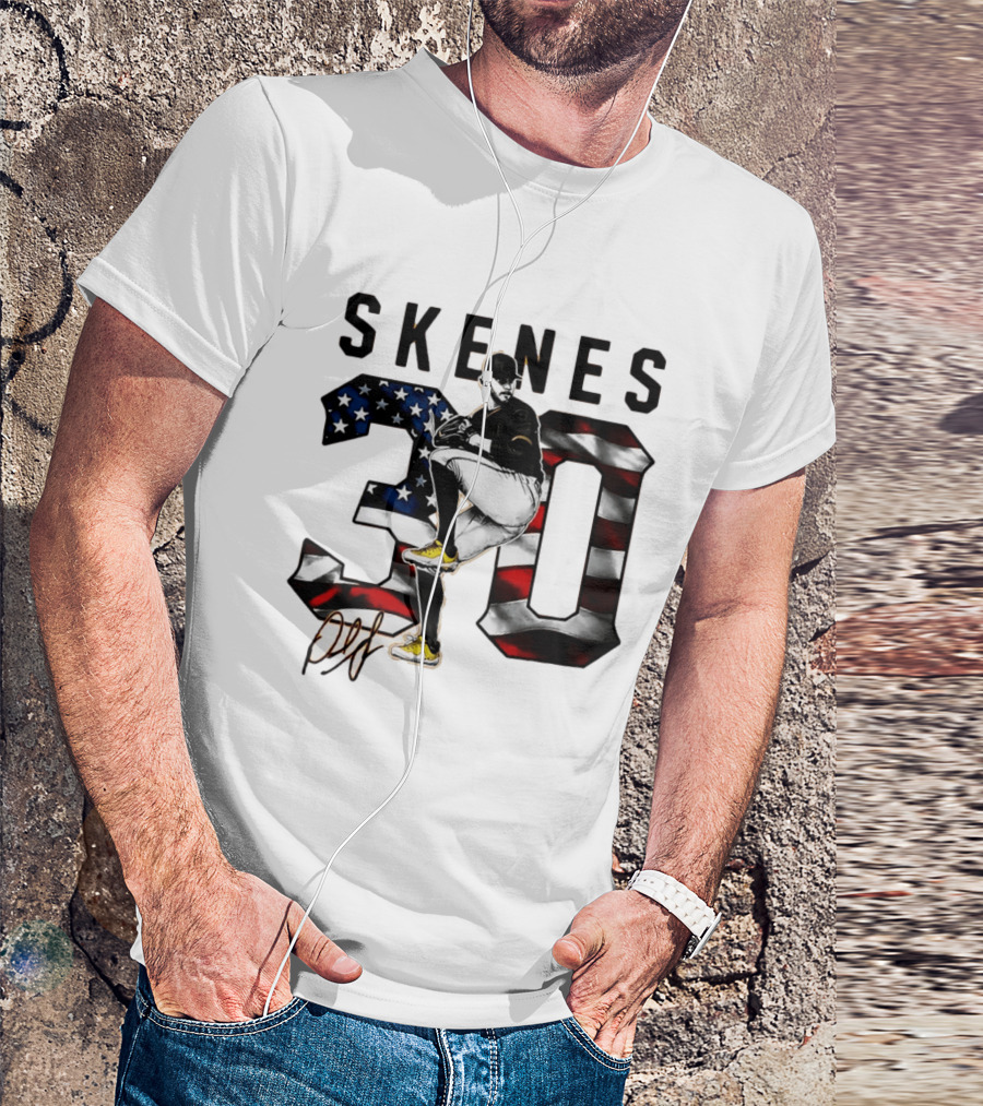 Paul Skenes 30 Stars And Stripes Baseball Pitcher T-Shirt