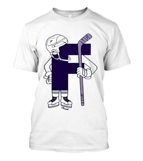 Minnesota Frost Hockey Character With Stick And Helmet T-Shirt