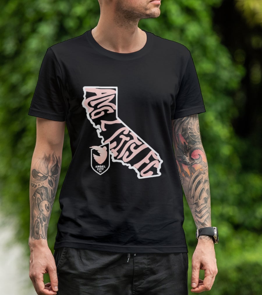 Angel City FC Groovy California Map T-Shirt