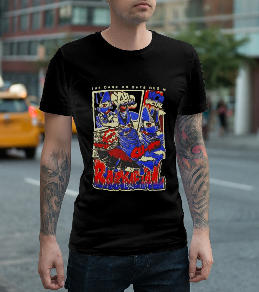 Babymetal The Dark Knights Begin Wow Metal Manga Style Comic T-Shirt