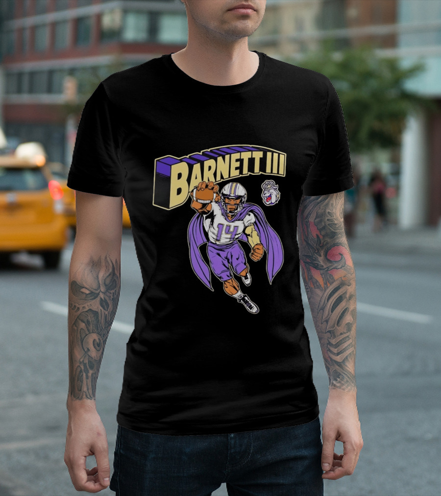 Barnett III James Madison Dukes Football Player T-Shirt