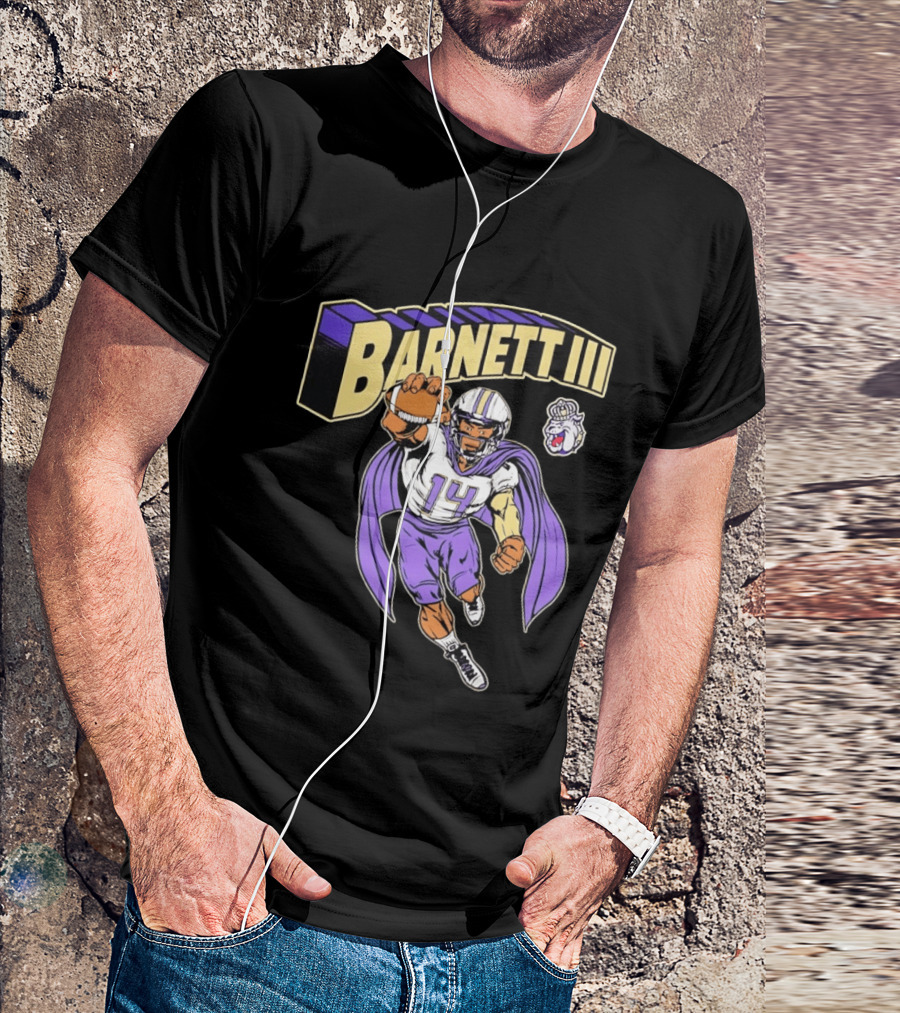 Barnett III James Madison Dukes Football Player T-Shirt