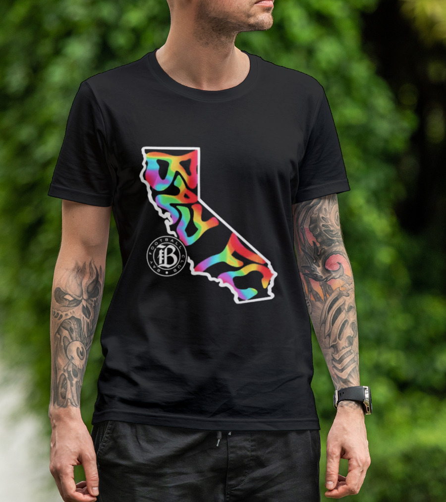 Bay FC Groovy Pride California Football Club Rainbow T-Shirt
