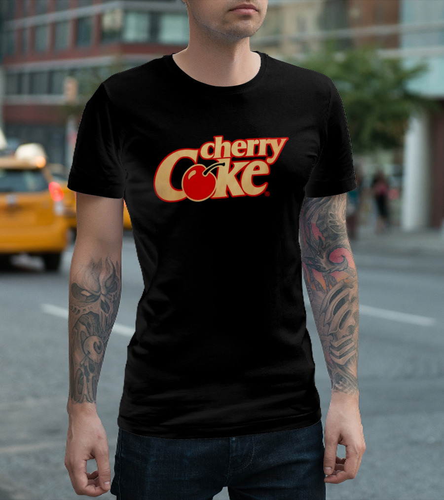 Cherry Coke Retro Logo With Red Cherry T-Shirt
