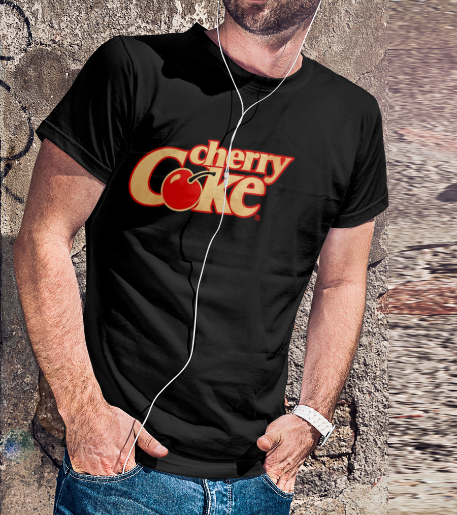 Cherry Coke Retro Logo With Red Cherry T-Shirt