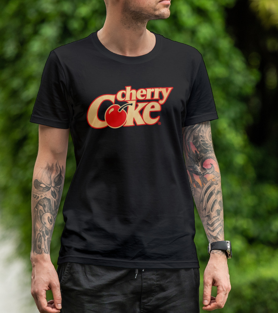 Cherry Coke Retro Logo With Red Cherry T-Shirt