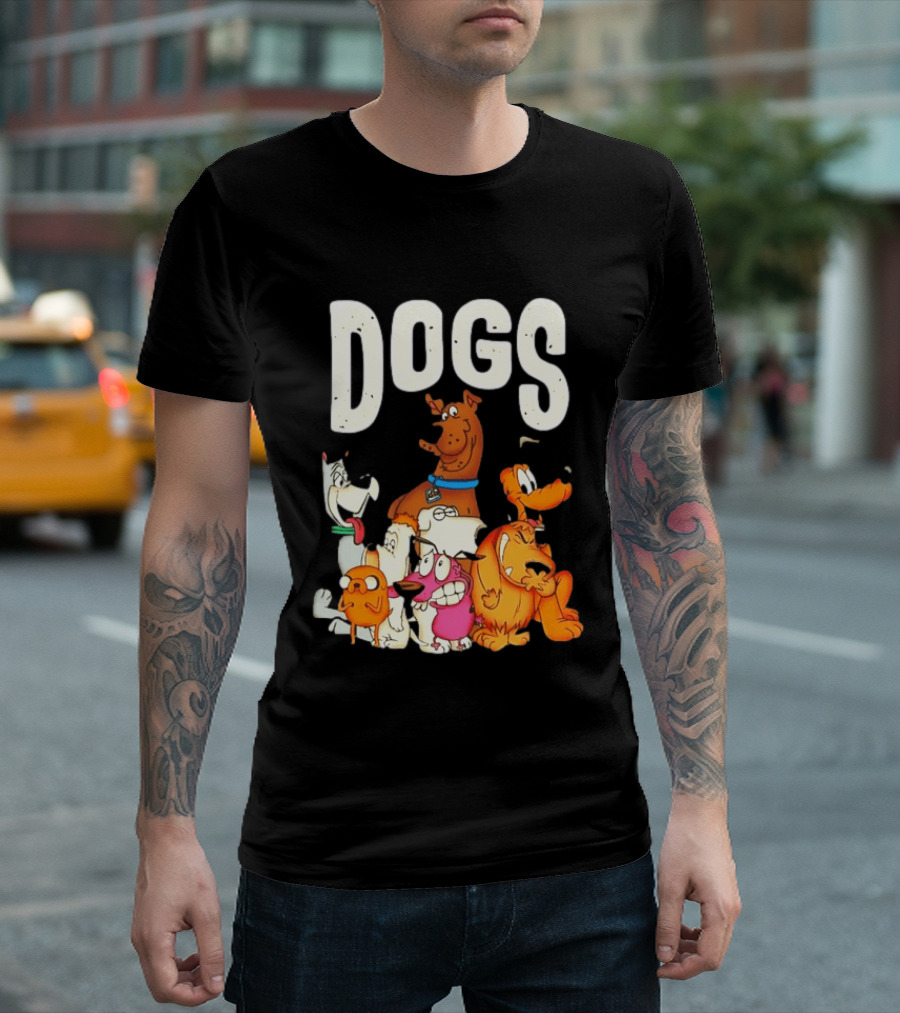 DOGS Astro Scooby Doo Jake Droopy Brian Griffin Courage Pluto Muttley T-Shirt