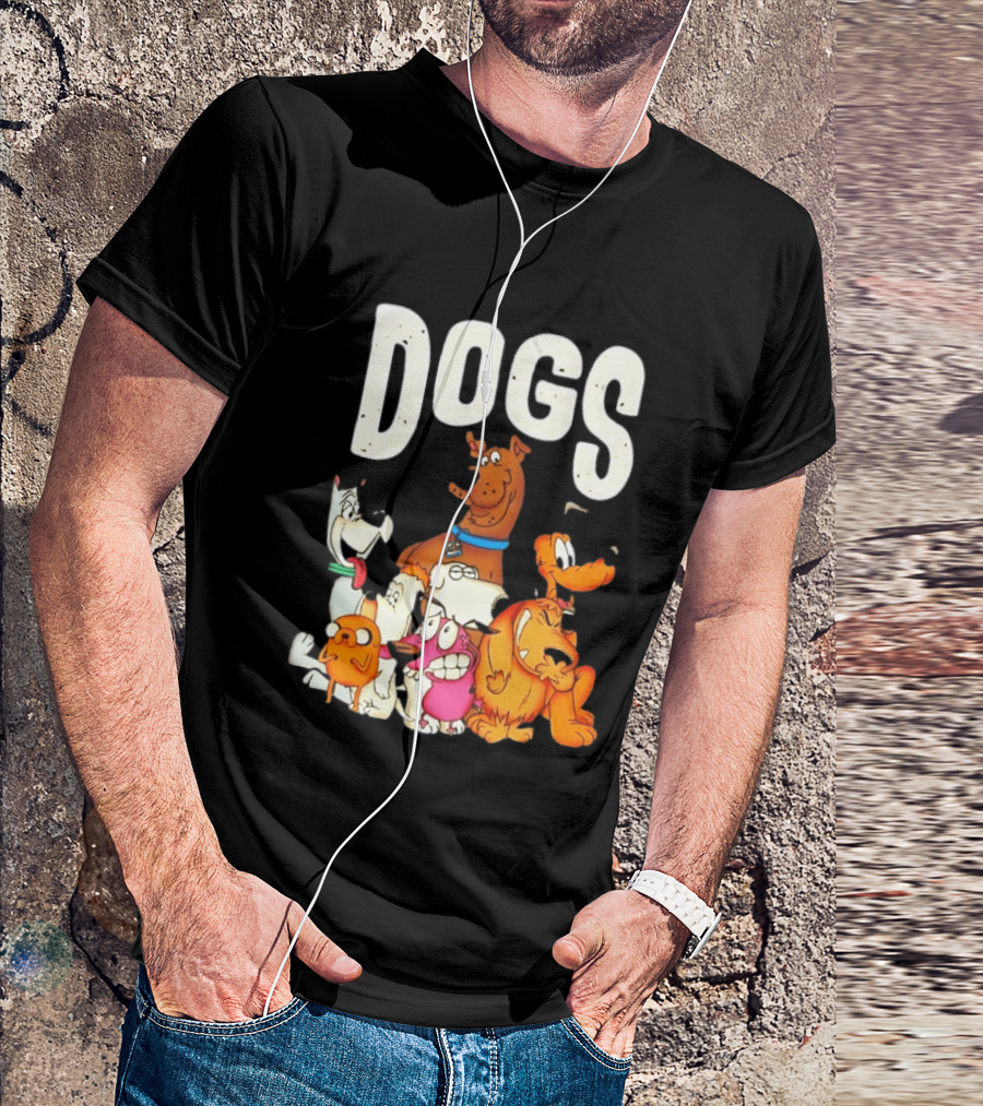 DOGS Astro Scooby Doo Jake Droopy Brian Griffin Courage Pluto Muttley T-Shirt