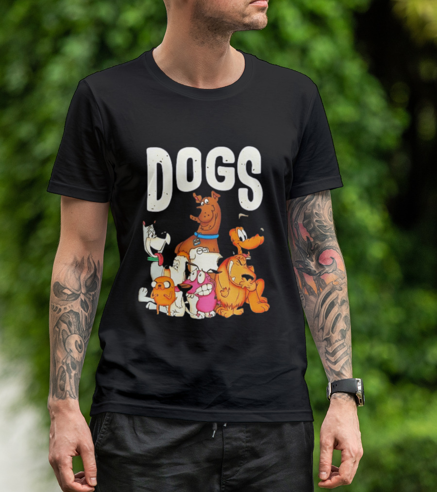 DOGS Astro Scooby Doo Jake Droopy Brian Griffin Courage Pluto Muttley T-Shirt