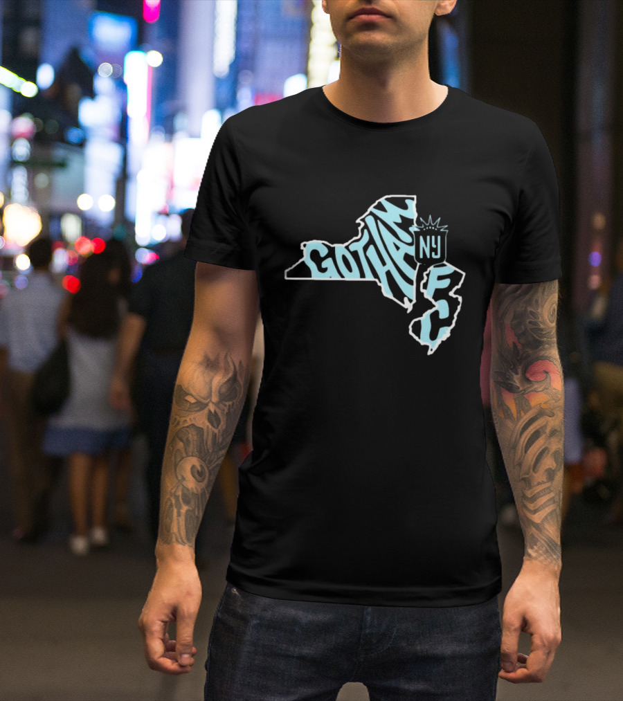 Gotham FC New Jersey New York State Groovy NY FC T-Shirt