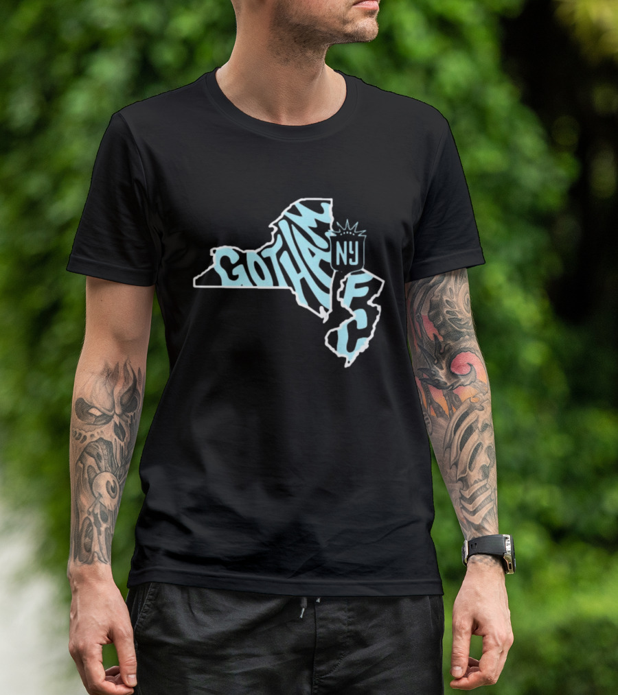 Gotham FC New Jersey New York State Groovy NY FC T-Shirt