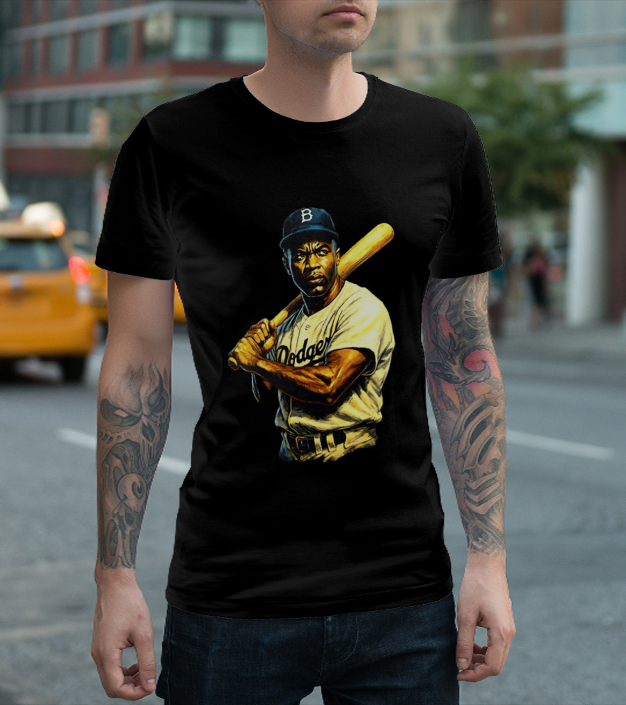 Jackie Robinson Brooklyn Dodgers Baseball Legend T-Shirt