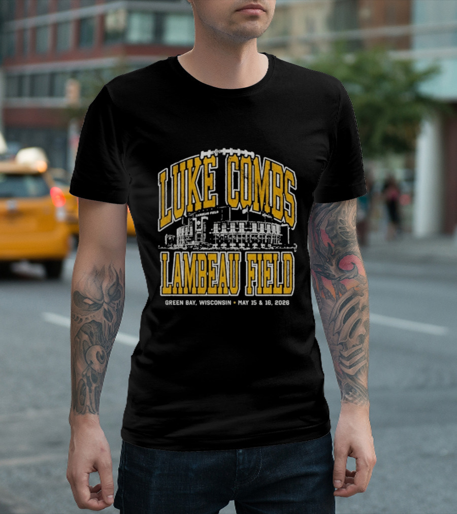 Luke Combs Live At Lambeau Field In Green Bay Wisconsin May 15 16 2026 T-Shirt