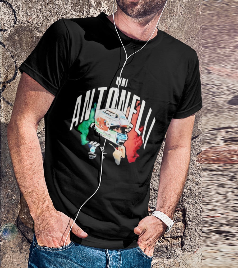 Kimi Antonelli AMG Petronas Formula One Team Racing Helmet Italian Flag T-Shirt