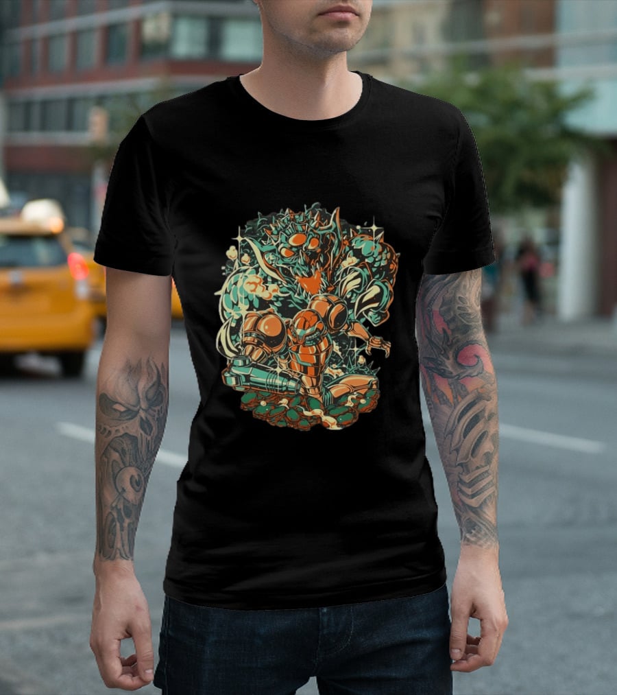 Metroid Samus Aran Kraid Catastrophic Day Retro Gaming T-Shirt