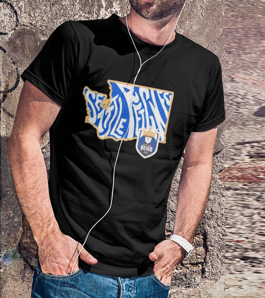 Seattle Reign FC Groovy Team State Seattle Reign FC Crest T-Shirt