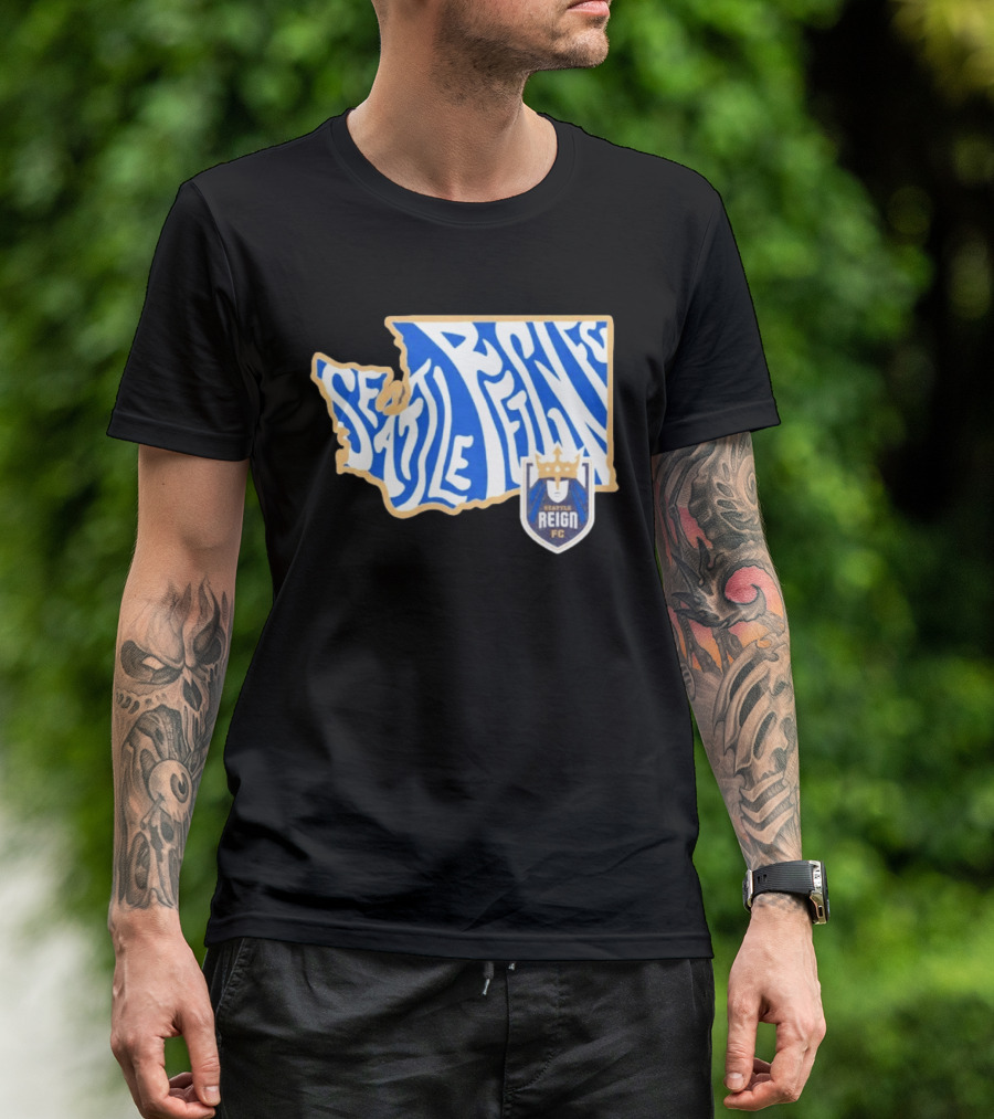 Seattle Reign FC Groovy Team State Seattle Reign FC Crest T-Shirt
