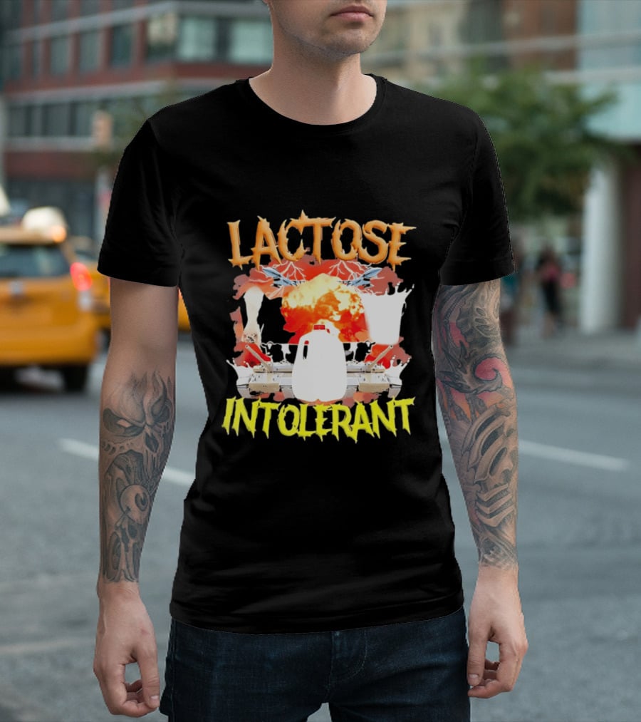 Lactose Intolerant Explosive Milk Jug Meme T-Shirt