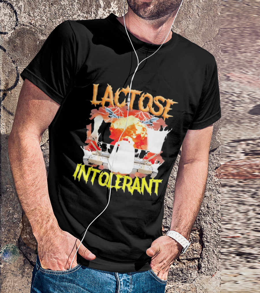 Lactose Intolerant Explosive Milk Jug Meme T-Shirt