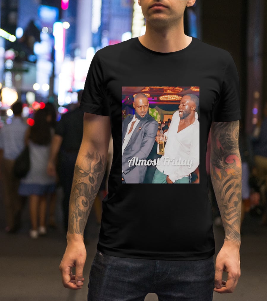 LeBron James Draymond Green Almost Friday Club Scene T-Shirt