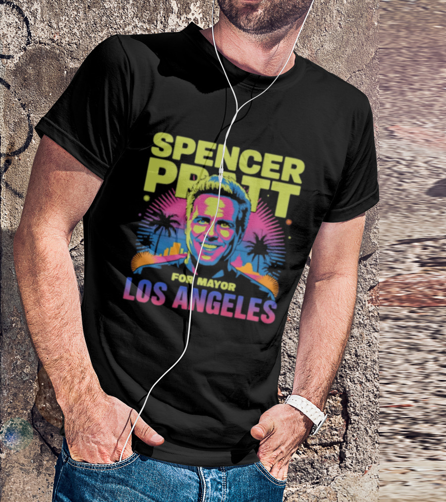 Spencer Pratt For Mayor Los Angeles Neon Pop T-Shirt